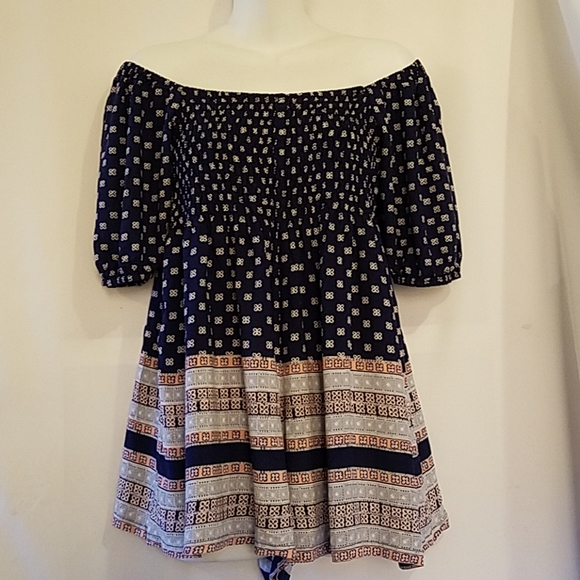 ANGIE OFF SHOULDER DRESS ROMPER - Picture 2 of 8